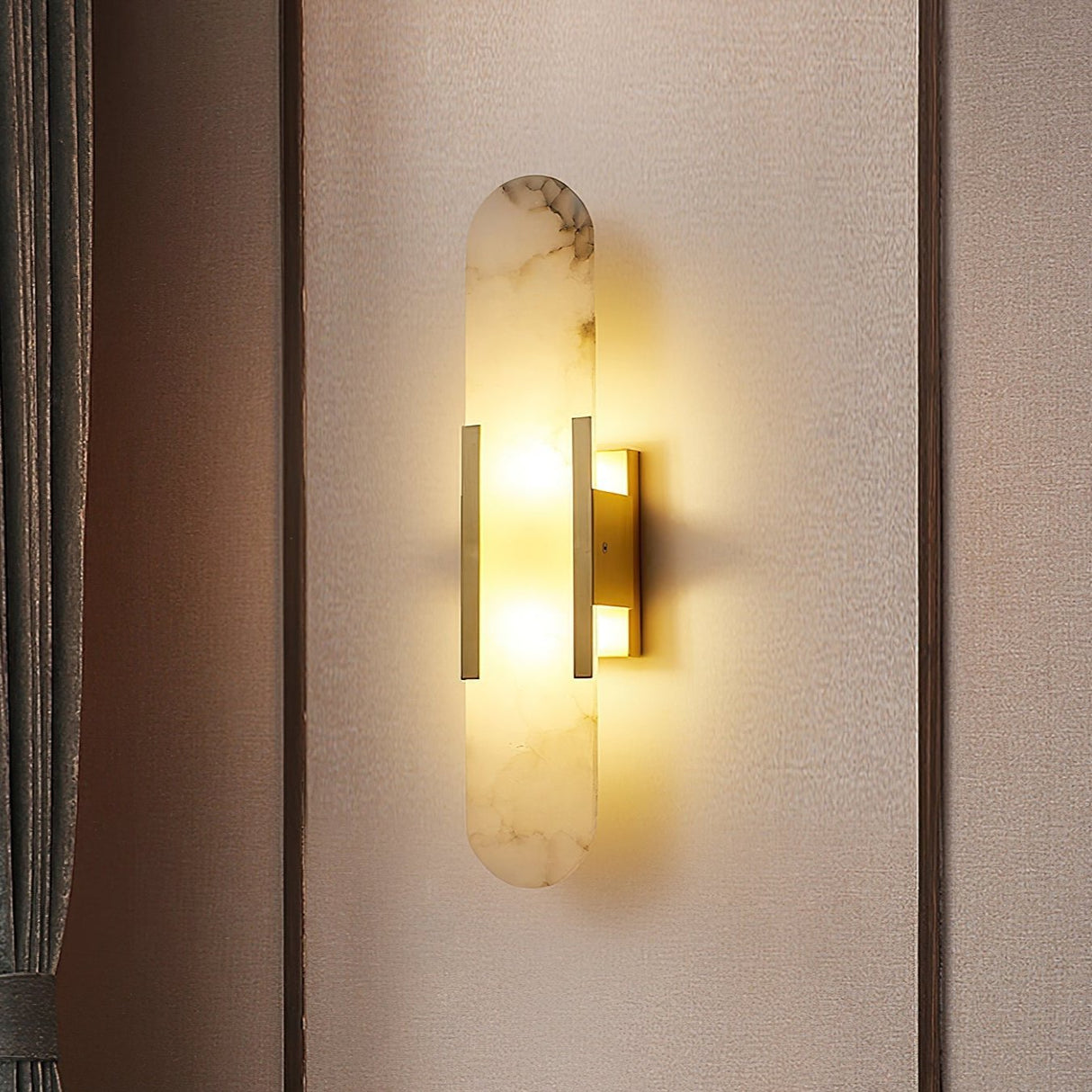 Högkvalitativ Alabaster Vägglampa med Modern Design Carvallo