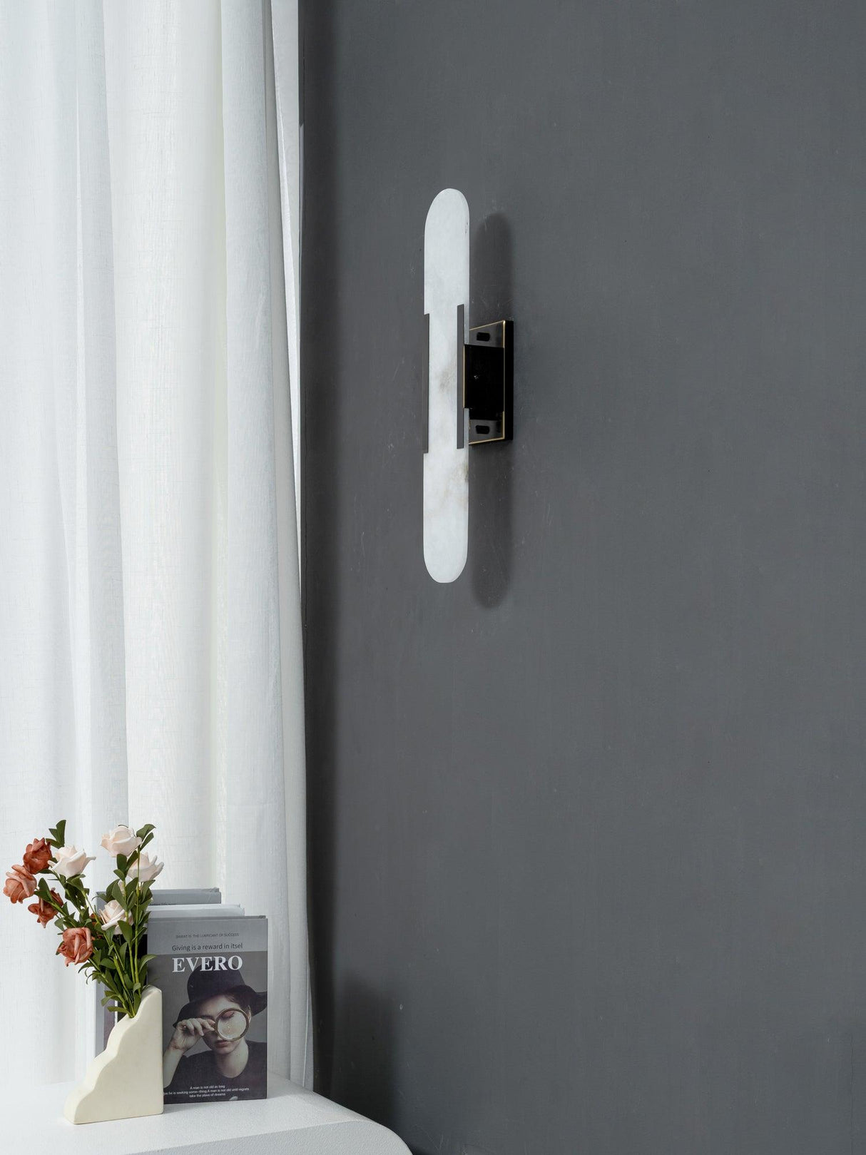 Högkvalitativ Alabaster Vägglampa med Modern Design Carvallo