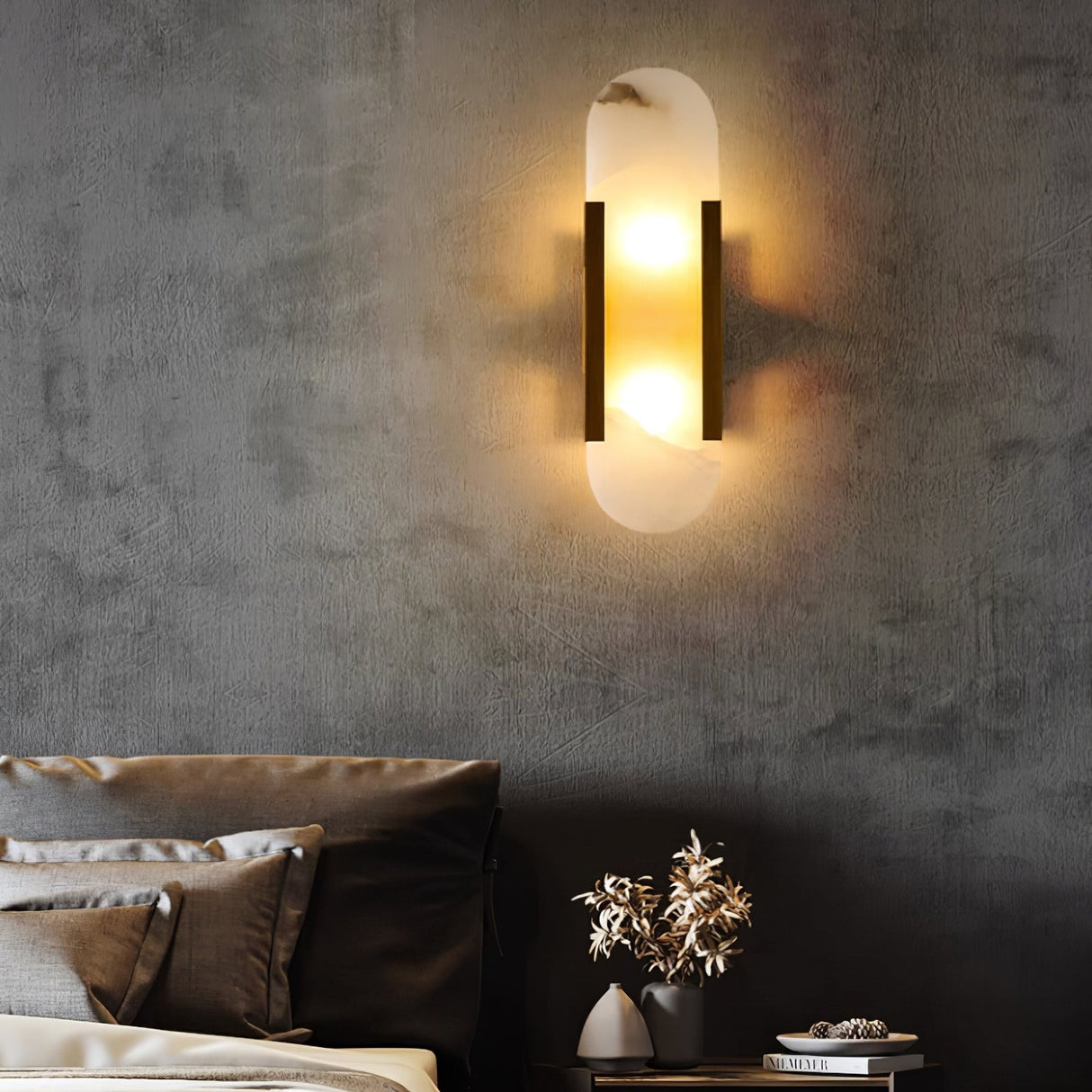Högkvalitativ Alabaster Vägglampa med Modern Design Carvallo