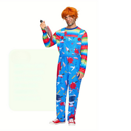 Skrämmande Halloweenkostym för män – Hemsökt mördare Skräckdräkt MILA Sverige