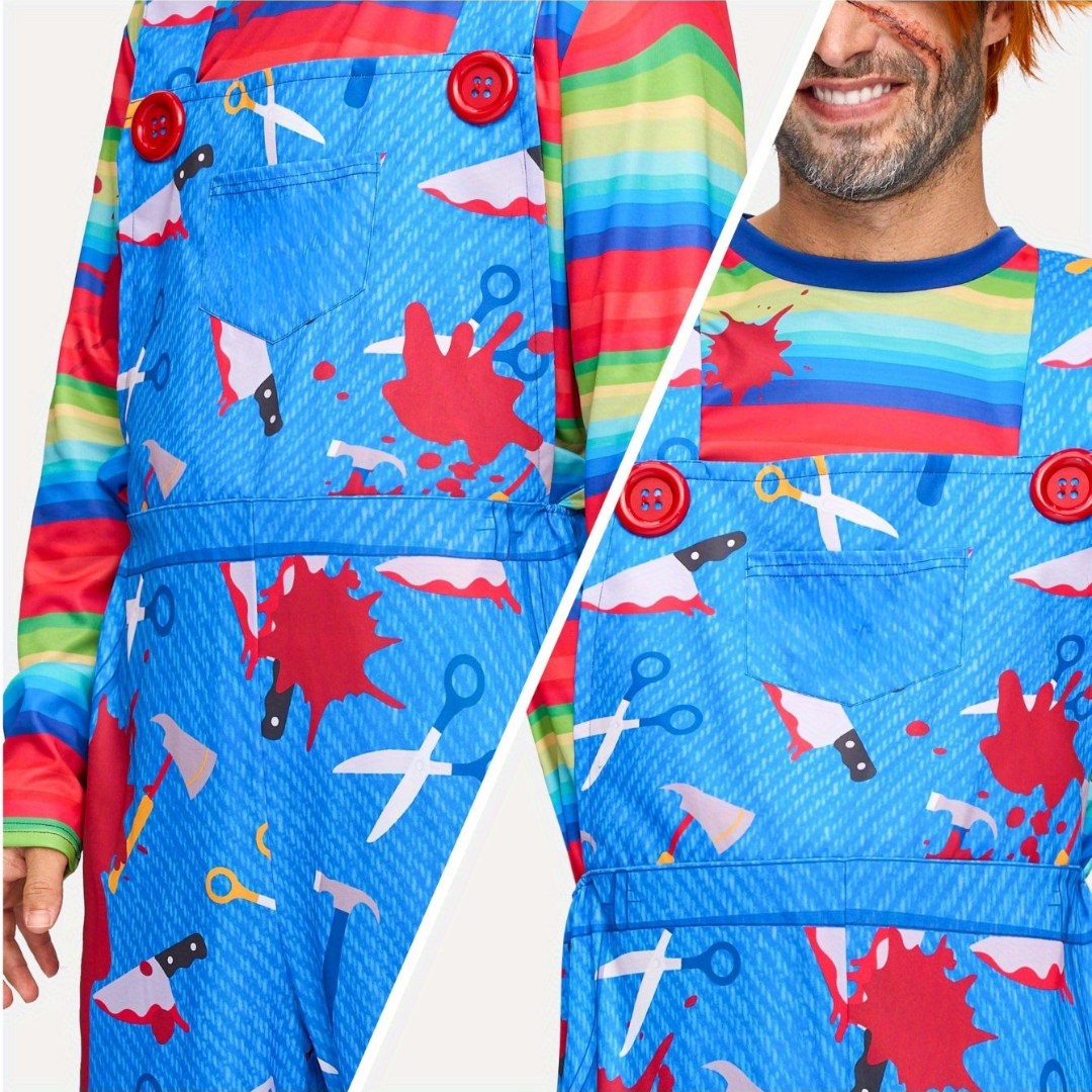 Skrämmande Halloweenkostym för män – Hemsökt mördare Skräckdräkt MILA Sverige