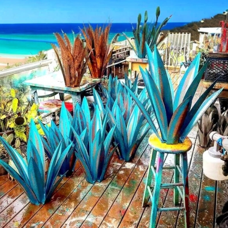 Agave Americana Metall Dekorativ Växt Carvallo