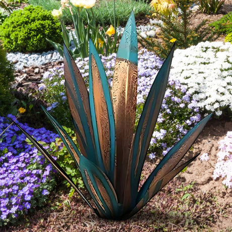 Agave Americana Metall Dekorativ Växt Carvallo