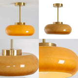 Vintage Rund Glas Taklampa Carvallo