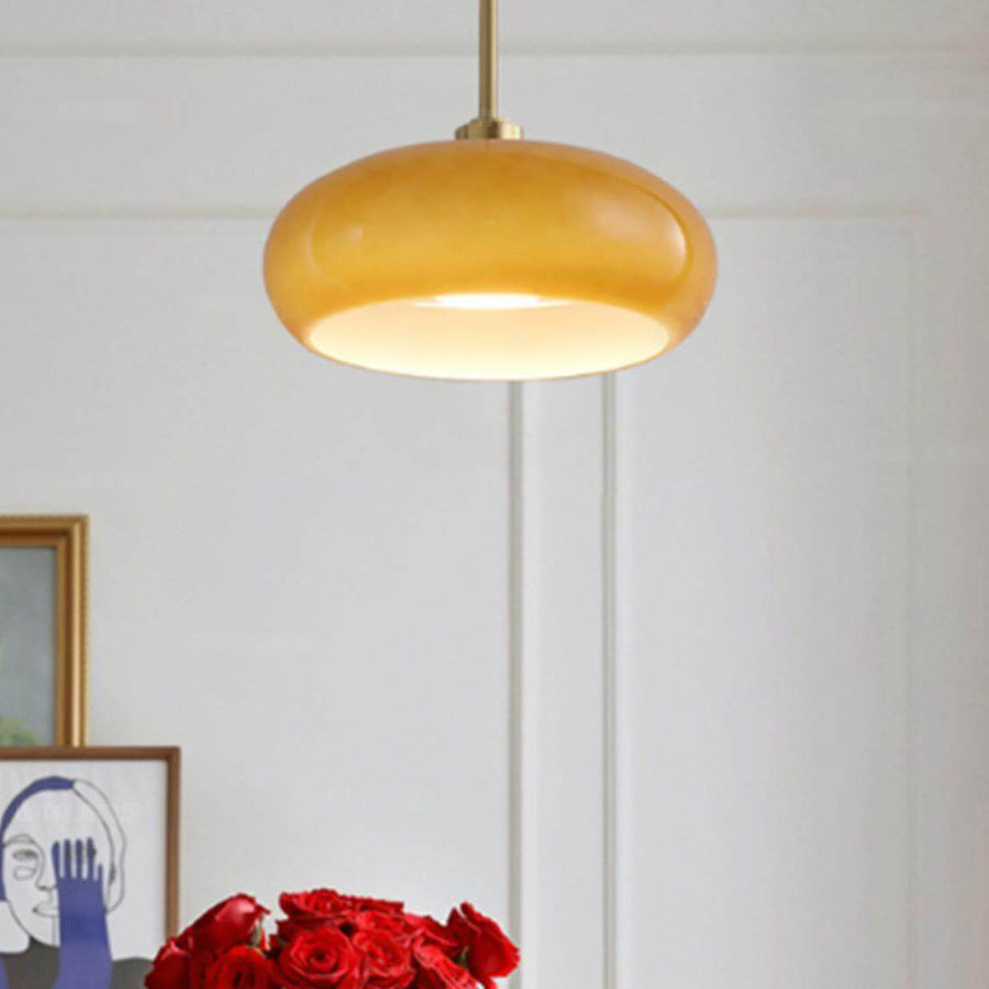 Vintage Rund Glas Taklampa Carvallo