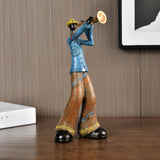 Väggkonst Resin Jazzmusiker Skulptur Carvallo