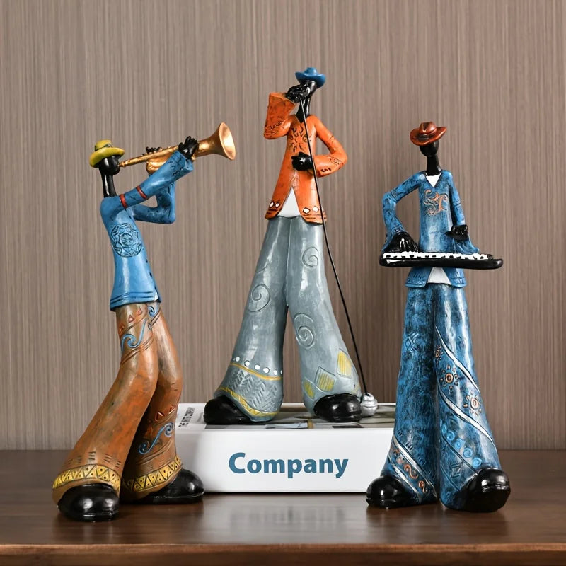 Väggkonst Resin Jazzmusiker Skulptur Carvallo