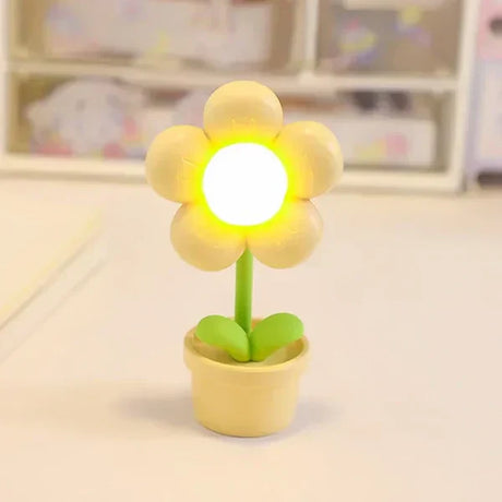 Söt blomster-nattlampa för barn – LED bordslampa i blomsterdesign för barnrummet Carvallo