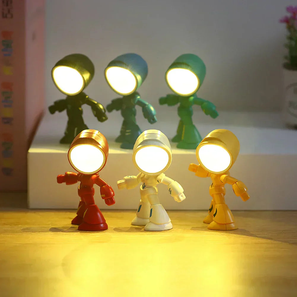 RoboGlow – Söt Robot Skrivbordslampa med LED för Barnrum & Kontor Carvallo