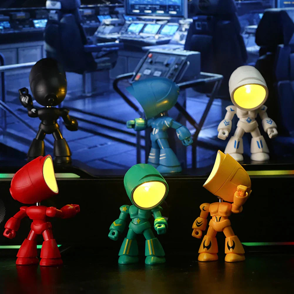 RoboGlow – Söt Robot Skrivbordslampa med LED för Barnrum & Kontor Carvallo
