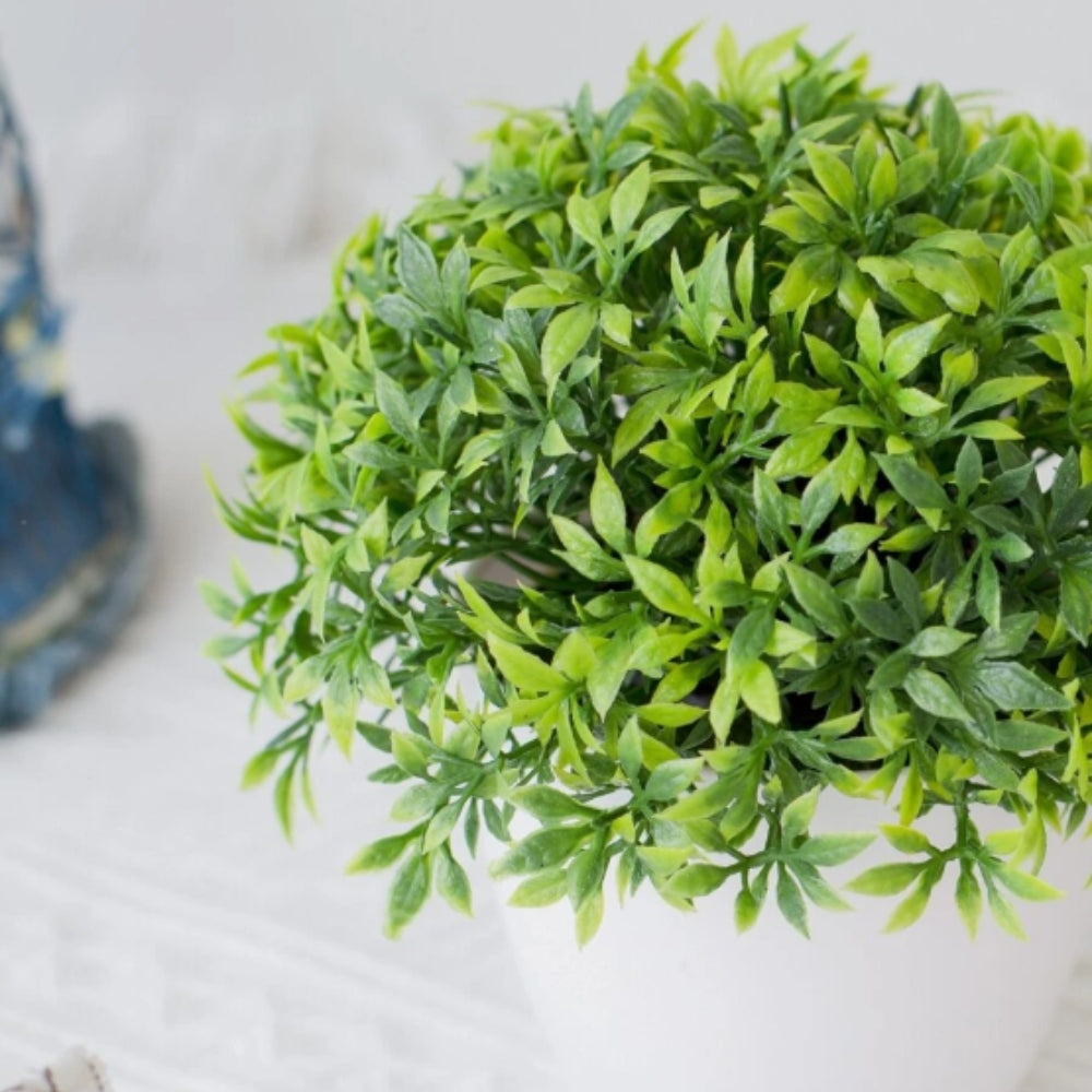 Minimalistisk konstgjord boxwood bonsai kruka dekoration Carvallo