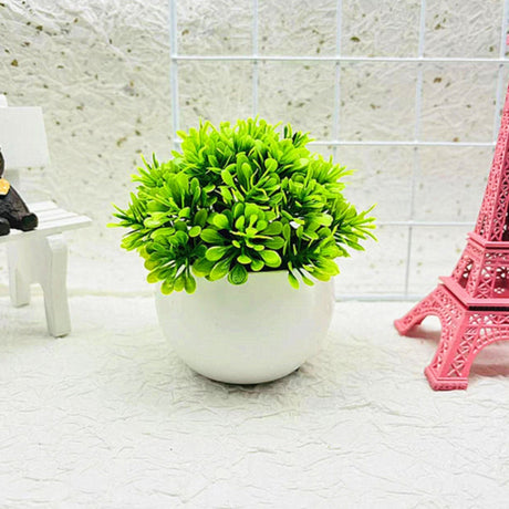 Minimalistisk konstgjord boxwood bonsai kruka dekoration Carvallo