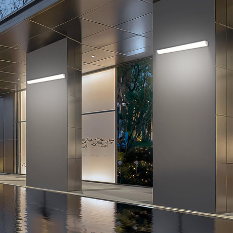 Utomhus LED Vägglampa | 23.6–59 x 2 tum | Minimalistisk Aluminium & PVC | IP65 Vattentät | Energisparande Armatur | Brick by Brick Carvallo