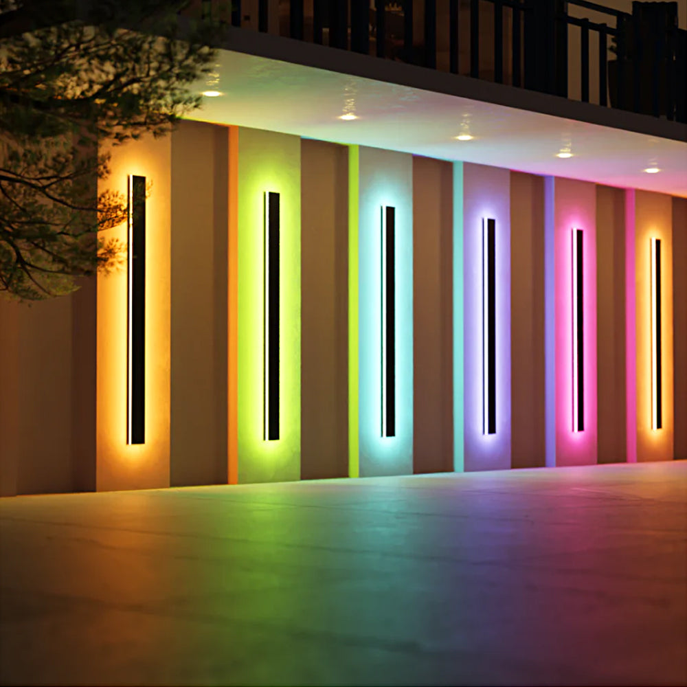 Modern svart LED utomhusvägglampa Carvallo