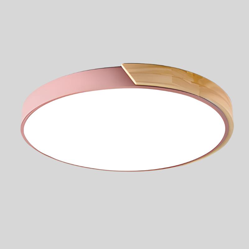 CircaLume Trä Taklampa – Rund Nordisk LED Plafond i Massivt Trä Hemnix