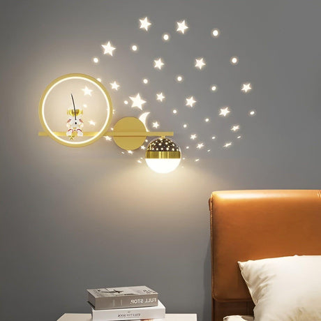 AstroGlow Lampa - Modern Barn Stjärnhimmel Projektor LED Vägglampa Carvallo