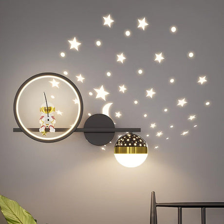 AstroGlow Lampa - Modern Barn Stjärnhimmel Projektor LED Vägglampa Carvallo