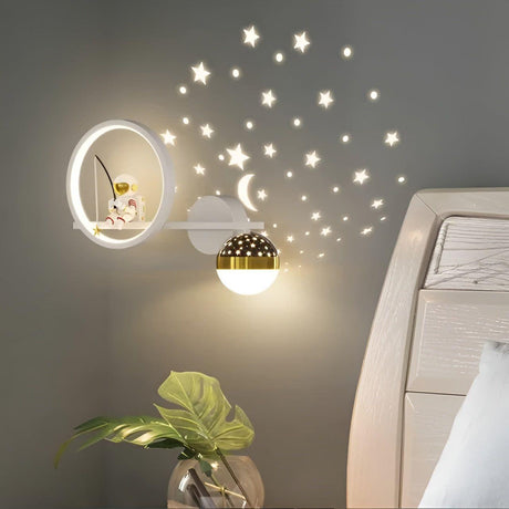 AstroGlow Lampa - Modern Barn Stjärnhimmel Projektor LED Vägglampa Carvallo