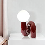 Samtida Glas Sphere Lamp - Modern Bordslampa Carvallo