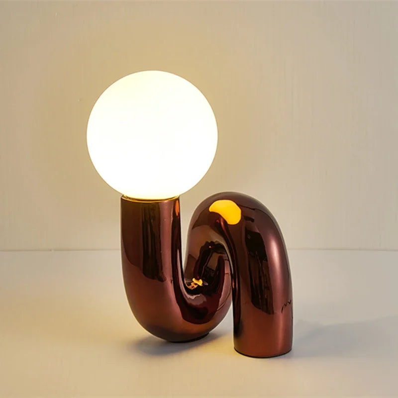 Samtida Glas Sphere Lamp - Modern Bordslampa Carvallo