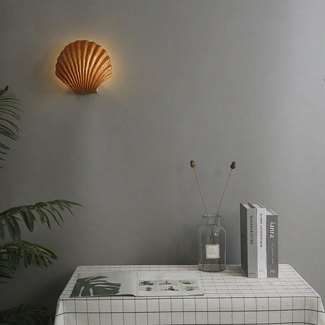 CoastalGlow - Skaldjurs Vägglampa Maritim LED Belysning för Vardagsrum & Hall Carvallo