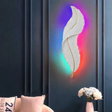 FeatherGlow - Modern Vit Fjäder Vägglampa Carvallo