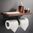 TimberWood - Toalettpappershållare i trä med praktisk telefonhylla MILA Sverige