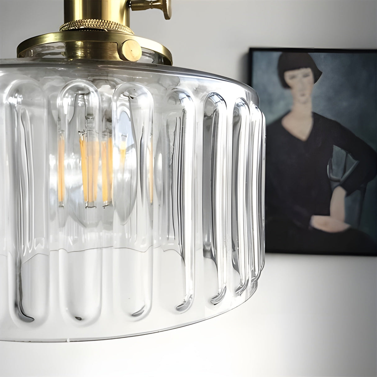 CrystalWave Light – Retro Kort Cylinder LED Hänglampa Carvallo