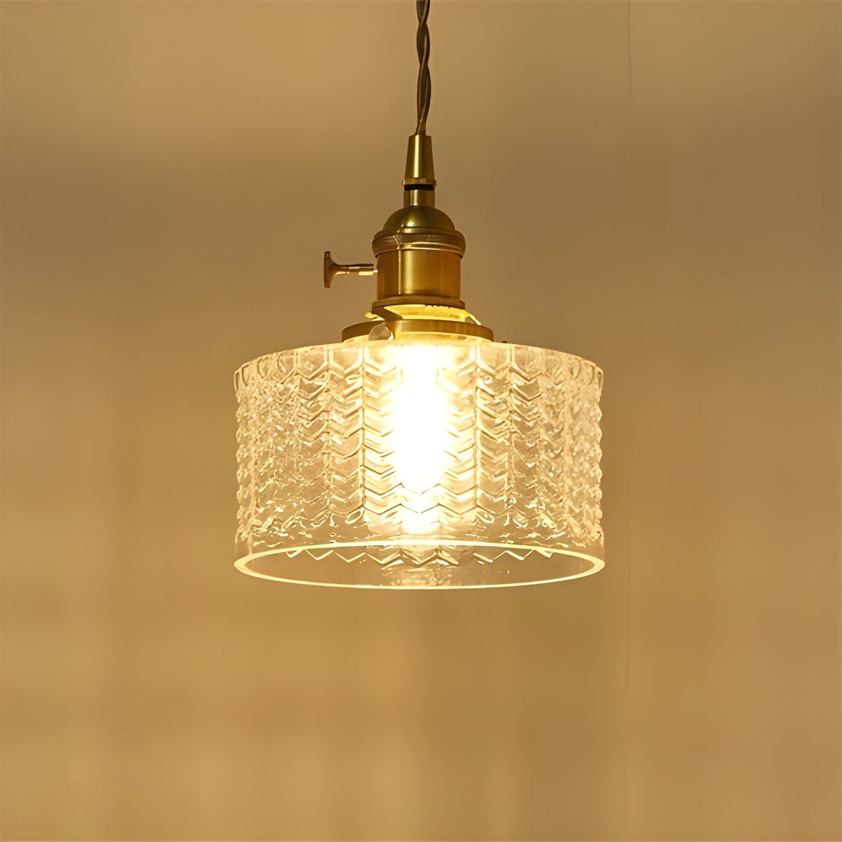 CrystalWave Light – Retro Kort Cylinder LED Hänglampa Carvallo