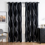 Modern Wave Pattern Blackout Gardin Carvallo