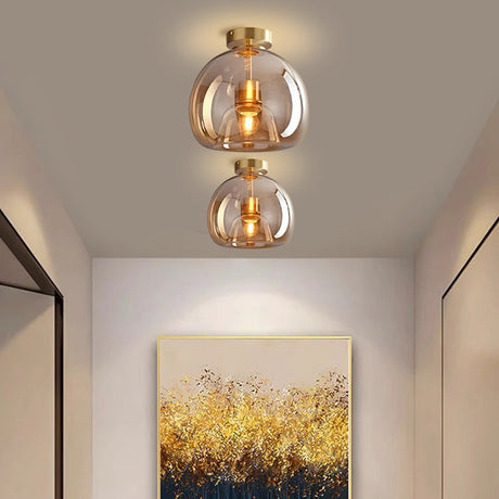 Flush Mount Ceiling Light  | Elegant Hallway Lighting | Koppar | 6.7 & 11.4 Höjd Carvallo