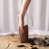 Modern glas vattenkása – värmetålig kanna med lock i rostfritt stål Carvallo