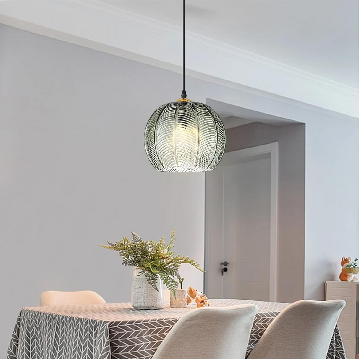 Modern grön glas hängande lampa Carvallo