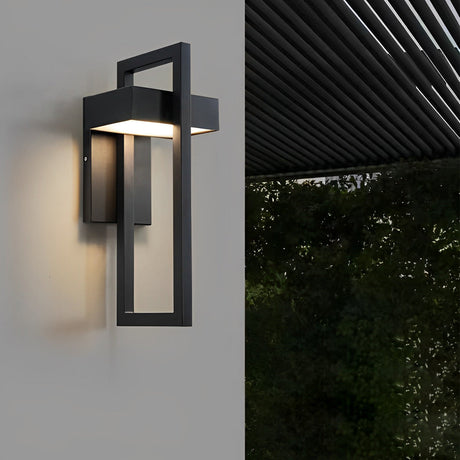 Utomhus Vägglampa Modern Svart LED Lampa Carvallo