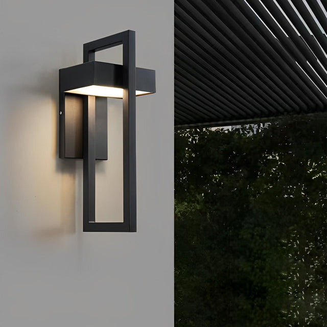 Utomhus Vägglampa Modern Svart LED Lampa Carvallo