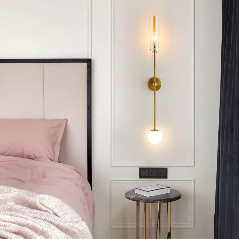 NordicGlow - LED Vägglampa av Glas – Stilfull Väggbelysning Carvallo