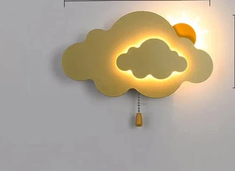 KidsCloud - LED Nattlampa med Moln och Luftballongdesign – Vägglampa Carvallo