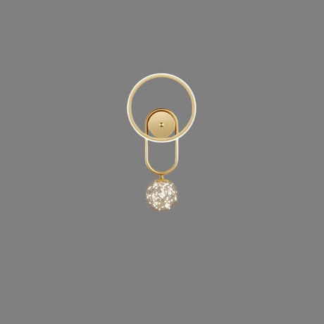 LuxeGlow – Modern LED Vägglampa i Guld med Glaskula Carvallo