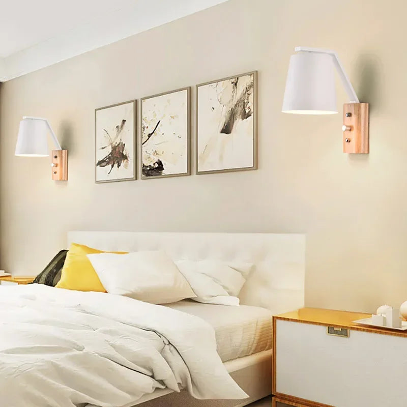 WoodFlex - Modern Trä Vägglampa med Svängbar Arm Carvallo