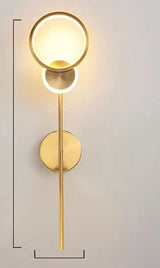 GlowCraft – Modern LED Vägglampa i Guld för Vardagsrum & Hall Carvallo