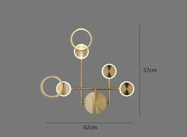 GlowCraft – Modern LED Vägglampa i Guld för Vardagsrum & Hall Carvallo