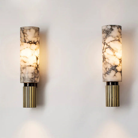 Aura Marmor Vägglampa | Äkta Sten LED Lampa | Varm & Kall Vit | Modern Lyx Belysning Carvallo