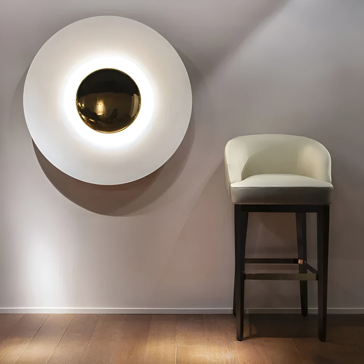 Rund LED Vägglampa – Modern Design med Mjuk Belysning Carvallo