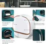 Elegant tvålkopp med lock och avrinningsbricka – Modern tvålhållare för badrum MILA Sverige