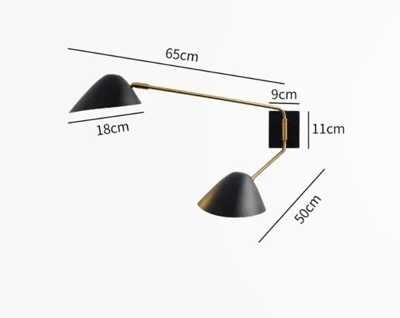 FlexGlow - Svängbar Vägglampa med Lång Arm och LED-belysning Carvallo