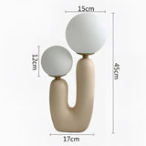 Modern Kaktus-design bordslampa – Touch-kontroll, mjölkgolvkulor, LED-belysning för vardagsrum eller sovrum Carvallo