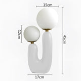 Modern Kaktus-design bordslampa – Touch-kontroll, mjölkgolvkulor, LED-belysning för vardagsrum eller sovrum Carvallo