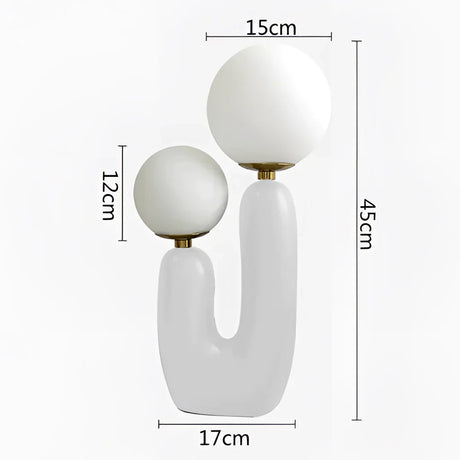 Modern Kaktus-design bordslampa – Touch-kontroll, mjölkgolvkulor, LED-belysning för vardagsrum eller sovrum Carvallo