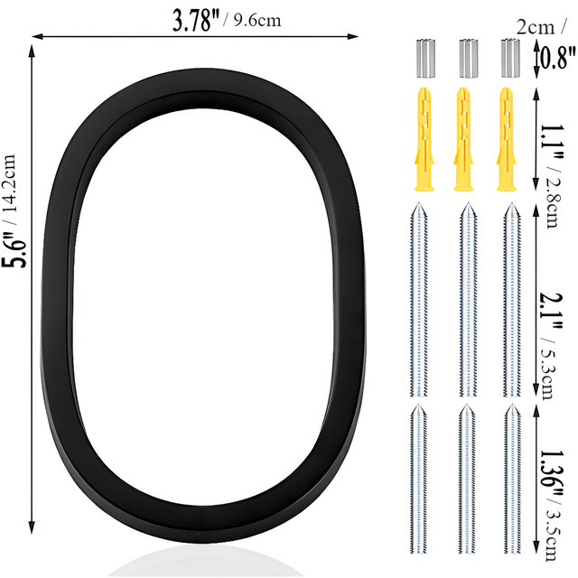 Moderna svarta husnummer – Hållbara, Stiliga & Enkla att Montera Carvallo