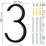 Moderna svarta husnummer – Hållbara, Stiliga & Enkla att Montera Carvallo